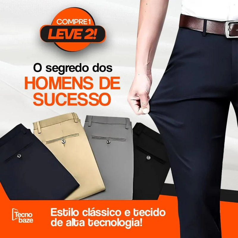 COMPRE 1 E LEVE 2 |  Calça Social Clássica Alfaiataria Gentleman 2024 | Cinto Social Couro